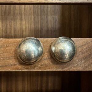 Sterling silver round earrings